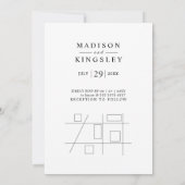 ディープブルー フローラル エレガント オータム ウェディング 招待状 (裏面)