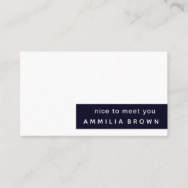 ディープブルー｜モダン ミニマルカラーブロック デザイン 名刺