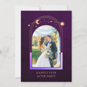 ディーププラムの天体フォト 結婚披露宴 招待状 (正面)