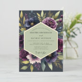 ディーププラムの開花 秋の結婚式 招待状 (スタンド正面)