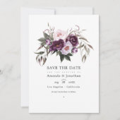 ディープベルベットフラワーの結婚式写真 セーブザデート (正面)