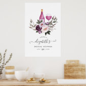 ディープベルベットフラワーブライダルシャワーウェルカム ポスター (キッチン)