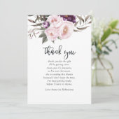 ディープベルベット フラワーベイビーシャワー サンクス 招待状 (スタンド正面)