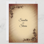 ディープラスティックフラワーズのウェディング招待状 招待状 (裏面)