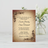 ディープラスティックフラワー ウェディング招待状 招待状 (スタンド正面)