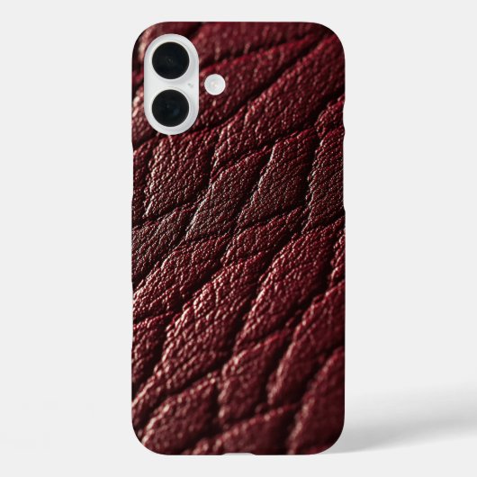 ディープレッドダイヤモンド調フェイクレザー携帯ケース Case-Mate iPhoneケース (裏面)
