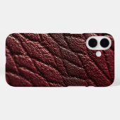 ディープレッドダイヤモンド調フェイクレザー携帯ケース Case-Mate iPhoneケース (裏面 (横))