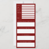 ディープレッド教会 コネクションカード 招待状 (裏面)