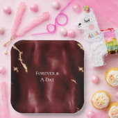 ディープレッド サウスウエストカウハイド ペーパープレート (パーティー)