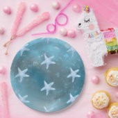 ディープ ブルー シー ウェディング ペーパープレート (パーティー)