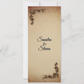 ディープ ラスティック フラワーズ ウェディング 招待状 (裏面)