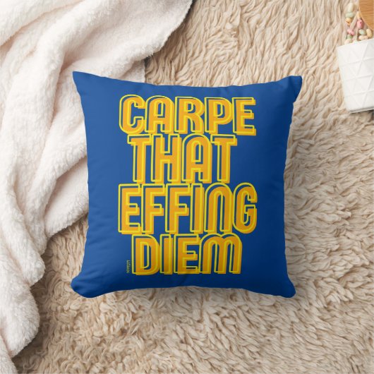 ディームラテン引用文を消すおもしろいカルペ クッション (ブランケット)