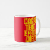 ディームラテン引用文を消すおもしろいカルペ コーヒーマグカップ (正面右)