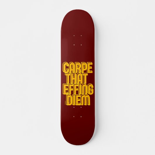ディームラテン引用文を消すおもしろいカルペ スケートボード (正面)