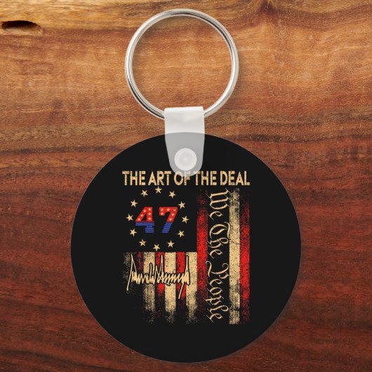 ディール大統領の芸術ドナルトランプヴィンテージ キーホルダー (正面)