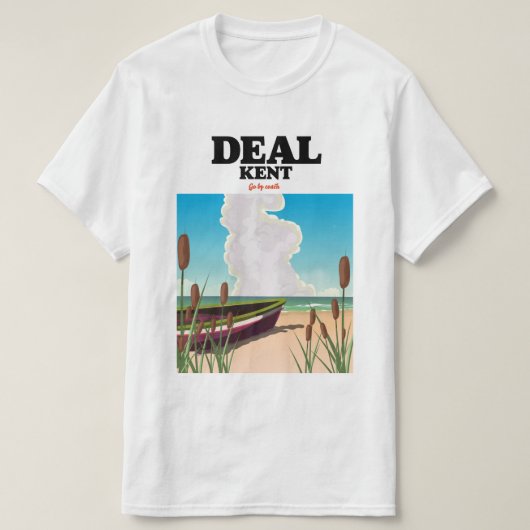ディール・ケントの海岸旅行ポスター Tシャツ (デザイン正面)