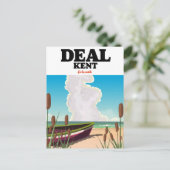 ディールKent海辺の旅行ポスター ポストカード (スタンド正面)