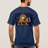 ディーンのライオン、ミッドナイトブルー Tシャツ (裏面)
