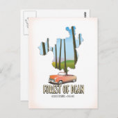 ディーン・グロスターシャーの森林の地図 ポストカード (正面/裏面)