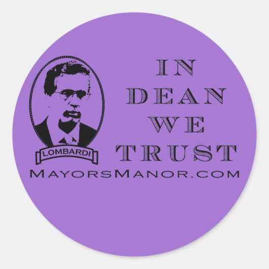 ディーン – 貼れ！ ラウンドシール (正面)