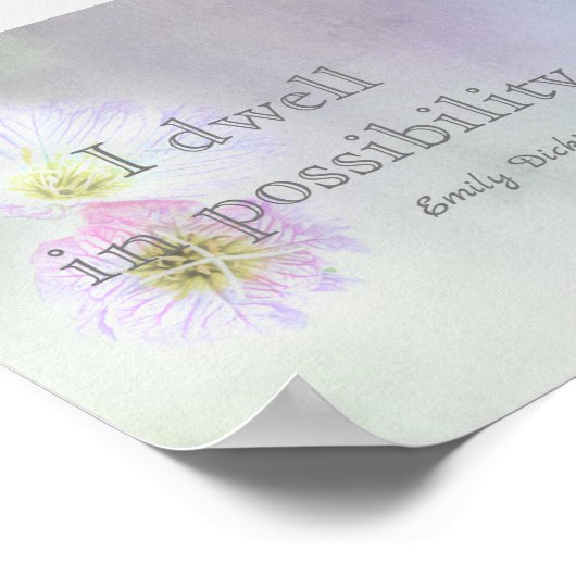 ディ感動的キンソン文学引用文ソフトカラー ポスター (角)