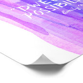 ディ感動的キンソン文学引用文パープルブルー ポスター (角)