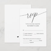 ディ結婚ナーの出欠、食事のオプション  エンクロージャーカード (正面/裏面)