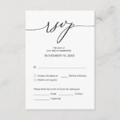 ディ結婚ナーの出欠、食事のオプション エンクロージャーカード (正面)