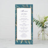 ディ結婚ナーメニューティール（緑がかった色）リーフ金ゴールドフレエレガントーム プログラム (スタンド正面)