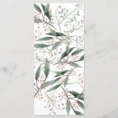 ディ結婚ナーメニュー緑葉金ゴールド枠 プログラム (裏面)