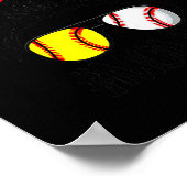 ディ・メッシーバンマザーズ・デイソフトボール野球 ポスター (角)