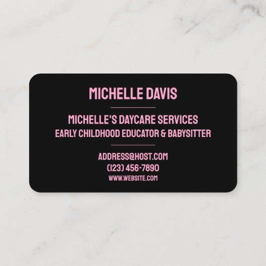 デイアカラフルリー先生 名刺 (裏面)