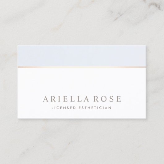 デイエレガントスパとサロンホワイトグレー金ゴールド 名刺 (正面)