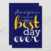 デイエ最高のバーリハーサル招待状 招待状 (正面/裏面)