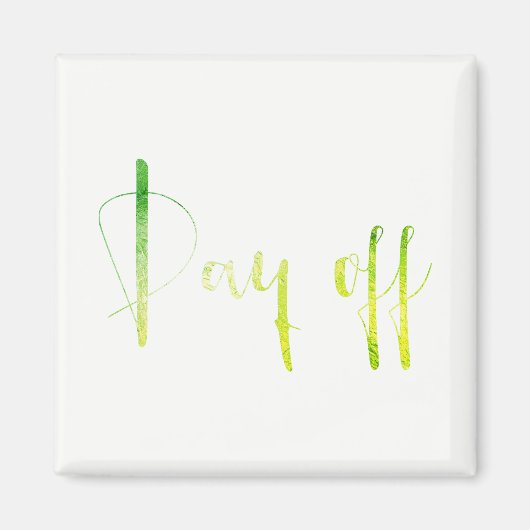 デイオフグリーンリーフブラックウィークプランナーホームホワイト マグネット (正面)