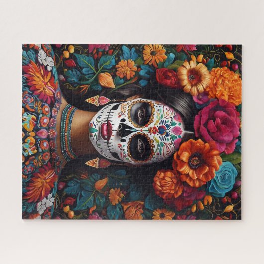 デイオブザデッドシュガースカルヒドゥン名前をカスタムする ジグソーパズル (横)