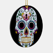 デイオブザデッドシュガースカルブルーオーナメントラウンド セラミックオーナメント (右)