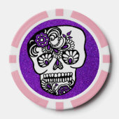 デイオブザデッドシュガースカルプロフェッショナルグリッター ポーカーチップ (正面)