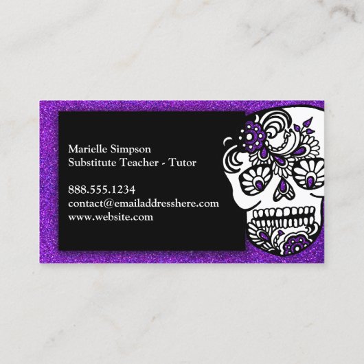 デイオブザデッドシュガースカルプロフェッショナルグリッター 名刺 (裏面)