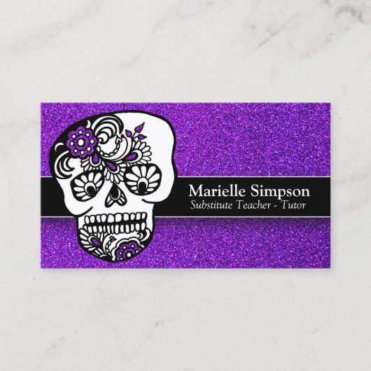 デイオブザデッドシュガースカルプロフェッショナルグリッター 名刺 (正面)