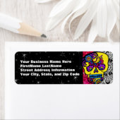 デイオブザデッドシュガースカル差出人住所グリッター ラベル (インサイチュ)