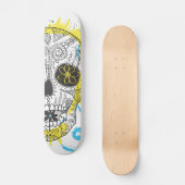 デイオブザデッドシュガースカル漫画タトゥーデザイン スケートボード (正面)