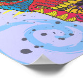 デイオブザデッドシュガースカル漫画タトゥーデザイン ポスター (角)