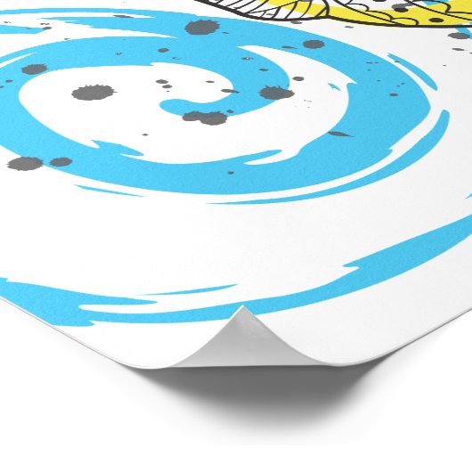 デイオブザデッドシュガースカル漫画タトゥーデザイン ポスター (角)