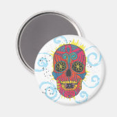 デイオブザデッドシュガースカル漫画タトゥーデザイン マグネット (正面/裏面)