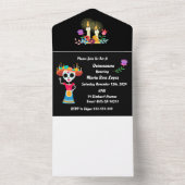 デイオブザデッドシュガースカル骨格招待状 オールインワン招待状 (内側)