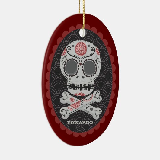 デイオブザデッドスカルディアデロスムエルトスカラベラス セラミックオーナメント (右)