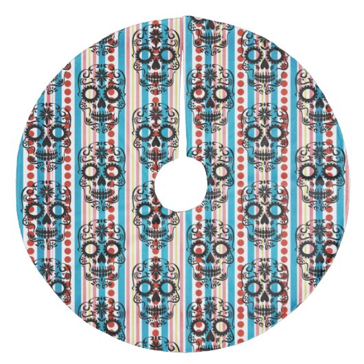 デイオブザデッドディアデムエルトスシュガースカル フリース ツリースカート (正面)