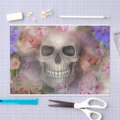 デイオブザデッドフローラスカルティッシュペーパー 薄葉紙 (クラフト)