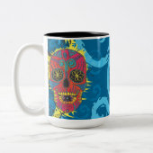 デイオブザデッドレインボースカルデイジートライバルタトゥー ツートーンマグカップ (左)